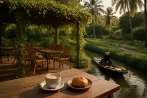 คาเฟ่ในสวนใกล้กรุงเทพฯ คาเฟ่กาญจนบุรี นนทบุรี บรรยากาศดี